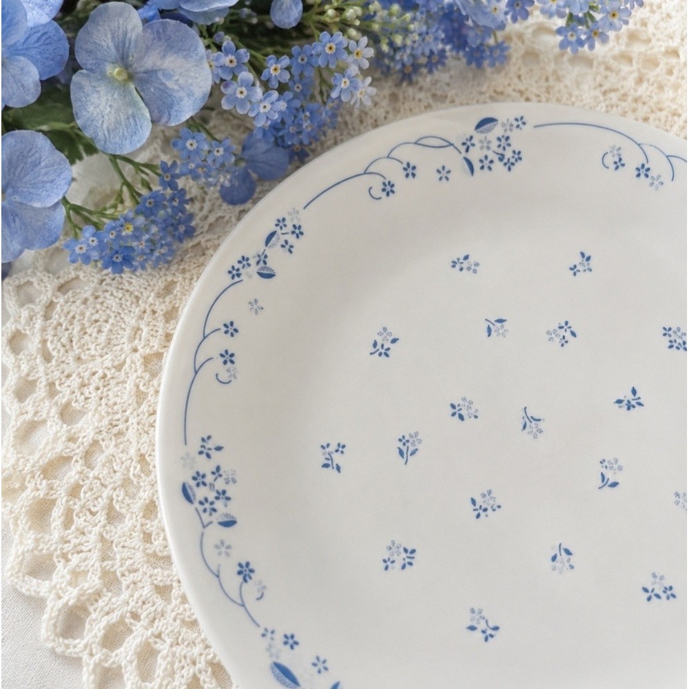 Vintage Corelle Corning PROVINCIAL BLUE Floral 10 1/4" Dinner Plates Set of 4 - Picture 2 of 7